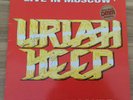 SIGNED URIAH HEEP ALBUM SLEEVE ONLY. LIVE IN MOSCOW. COLLECTABLE. SIGNED.