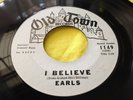 Rare Doo Wop Promo 45 : Earls   Don't Forget   I Believe   Old Town 1149