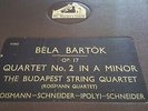 BELA BARTOK QUARTET NO 2 IN A MINOR BUDAPEST STRING QUARTET HMV DB8840-43