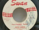 Freddy Cannon AUTOGRAPHED SWAN 4106 PALISADES PARK (R&R 45) PLAYS STRONG VG+
