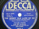 MERRY OLD LAND OF OZ / WE'RE OFF TO SEE THE WIZARD '39 Decca 78rpm 2675 GARLAND