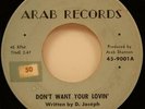 It's Us Don't Want Your Lovin' 45 1967 New Jersey Garage Arab Records vg/vg+