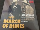 HANK WILLIAMS - 1951 MARCH OF DIMES - LTD EDIT RED 10” VINYL RSD DROP 2020