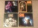 4 x Ozzy Osbourne 12” LP Singles Crazy Train, Miracle Man, Bark At The Moon VG+