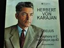 SIBELIUS Herbert Von Karajan Philharmonia UK 1961 B/S Columbia SAX 2379 LP MINT-