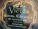 Victor 40302 Jimmie Davis MY LOUISIANA GIRL   78rpm Country 1930 E+