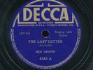 78tk-Hillbilly-DECCA 5383-Rex Griffin-(The Last Letter/Over the River)