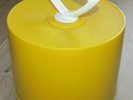 1960s Portable Plastic Gold DISC-GO-CASE Carrying Case w/ 45's Vintage Records