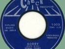 DONNA EVANS (w/ female group) Sorry / Foolish Me 45rpm Cheer 1963 doo-wop