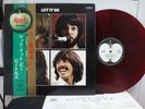 THE BEATLES / LET IT BE, RED WAX JAPAN ORIG. 1st PRESS 1971 LP OBI & INSERT EX+