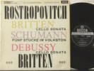 SXL 2298 ED1 Rostropovich, Britten & Debussy cello sonatas, Schumann, 5 Pieces