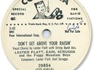 Lester FLATT, Earl SCRUGGS Country Bluegrass 78 RPM Promo Record. I’ve Lost You
