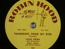 LOUIS PRIMA, KEELY SMITH: Teardrops from My Eyes US Robin Hood 78 E