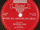 MEMPHIS SLIM: Blues All Around My Head US United U-186 Blues 78 E