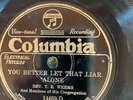 Columbia 14469D Rev T.E. Weems & Cong LET THAT LIAR ALONE E+ 78 rpm 1929