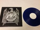 SLAYER CLASH OF THE TITANS 1990 WHITE LABEL BLUE VINYL LP SGH THRASH METAL RARE