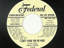 R&B Jump Blues 45 - Jimmy Nolen - Can't Stand You No More - Federal - mp3 - rare