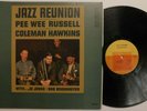 Pee Wee Russell & Coleman Hawkins Jazz reunion with Jo Jones-B.Brookmeyer Candid