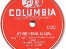 FRANKIE YANKOVIC Polka 78 RPM Record. My Girl Friend Julayda Polka