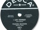 1959 WILBURN BROTHERS Country 78 RPM Record. I Love Everybody