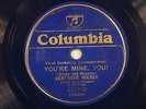 JAZZ GERTRUDE NIESEN You're Mine, You  / Tony's Wife RB COLUMBIA 2759