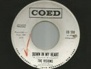 DOOWOP bw ROCKER- VISIONS - DOWN IN MY HEART -  HEAR -1964 PROMO COED