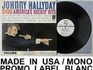 JOHNNY HALLYDAY  SINGS AMERICA'S ROCKIN' HITS LP VINYLE 33T AMERICAIN MONO PROMO