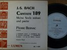 PIERRE BERNAC - JACQUES DUMONT / BACH cantata 189 / LUMEN