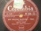 78 RPM EDITH PIAF N'Y VAS PAS MANUEL JOHNNY TU N'ES PAS UN ANGE COLUMBIA BF 596