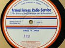 16-inch 33rpm Armed Forces Radio Services 