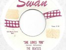 THE BEATLES She Loves You on Swan white label rock 45