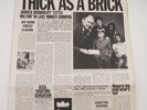 Jethro Tull THICK AS A BRICK 1973 UK LP 1st A3U/B2U White i 2 PLAY MINT MINUS