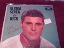 SIGNED RECORD COVER ALBUM SEVEN BY RICK (RICKY NELSON) SIGNED BY RICKY NELSON