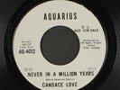 CANDACE LOVE: Never In A Million Years / I Want To Get Back 45 (dj) Soul