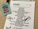 AUTOGRAPHED ORCHESTRAL MANOEUVRES IN THE DARK OMD SETLIST FROM SOUVENIR TOUR
