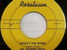 THUNDER ROCKS--WHAT'S THE WORD / JOHNNY SAXX--ROSELAWN R-501