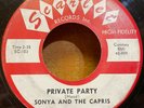 Sonya and The Capris: Private Party 45 Vinyl Record R&B Doo-wop