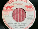 Barry Brown - Blackman Should Never Turn His Back - Reggae 45 - Eek-A-Mouse