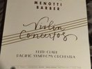 1992 REFERENCE RECORDINGS RR 45 Ricci Vinyl LP Menotti Barber VIOLIN CONCERTOS