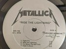 1984 1st Press Silver Label Metallica Album Ride The Lightning Megaforce MRI 769