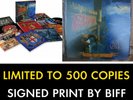 SAXON EAGLES AND DRAGONS 9LP BOX SIGNED PRINT BY BIFF BYFORD limited 369/500