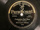 BLUES BLIND LEMON JEFFERSON Competition Bed Blues  PARAMOUNT 12728