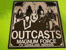 OUTCASTS   MAGNUM FORCE / GANGLAND WARFARE   IRELAND   RARE 1981 PUNK   GBH 001
