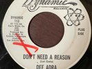 Northern Soul DEE ADRA Don't Need A Reason DYNAMIC 45 Promo HEAR