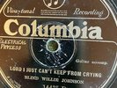 Columbia 14425D Blind Willie Johnson KEEP MY LAMP TRIMMED 78 rpm 1928  V Blues