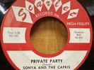 Sonya and The Capris: Private Party 45 Vinyl Record R&B Doo-wop