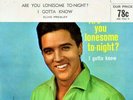 King ELVIS Presley ARE YOU LONESOME TONIGHT/I GOTTA KNOW P/S+ STORE DISPLAY FLAP