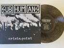 SUBHUMANS CRISIS POINT CLEAR WITH BLACK SMOKE VINYL USA LP +INSERT & STENCIL NEW