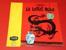 Disque Vinyle Tintin - Hergé - Le Lotus Bleu 30 cm Années 50