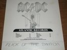 AC/DC Flick Of The Switch PROMO Label LP Vinyl Record Album Embossed Cover